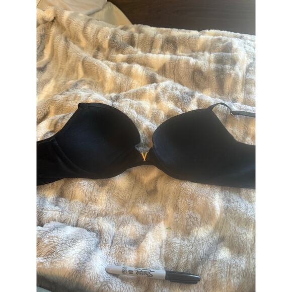 Victoria Secret Push Up 36B Black Basic Staple Adjustable Bra Sexy Underwear - Picture 2 of 5